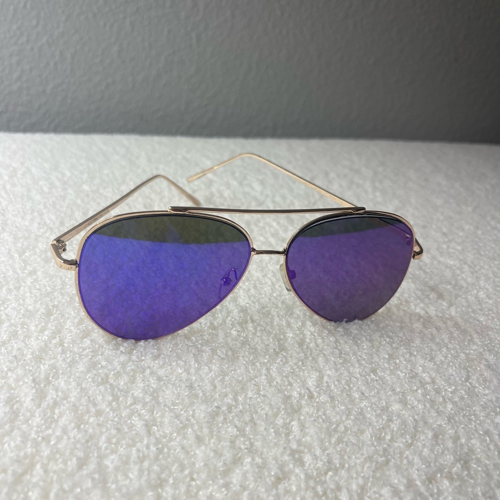 Purple Reflective Sunglasses